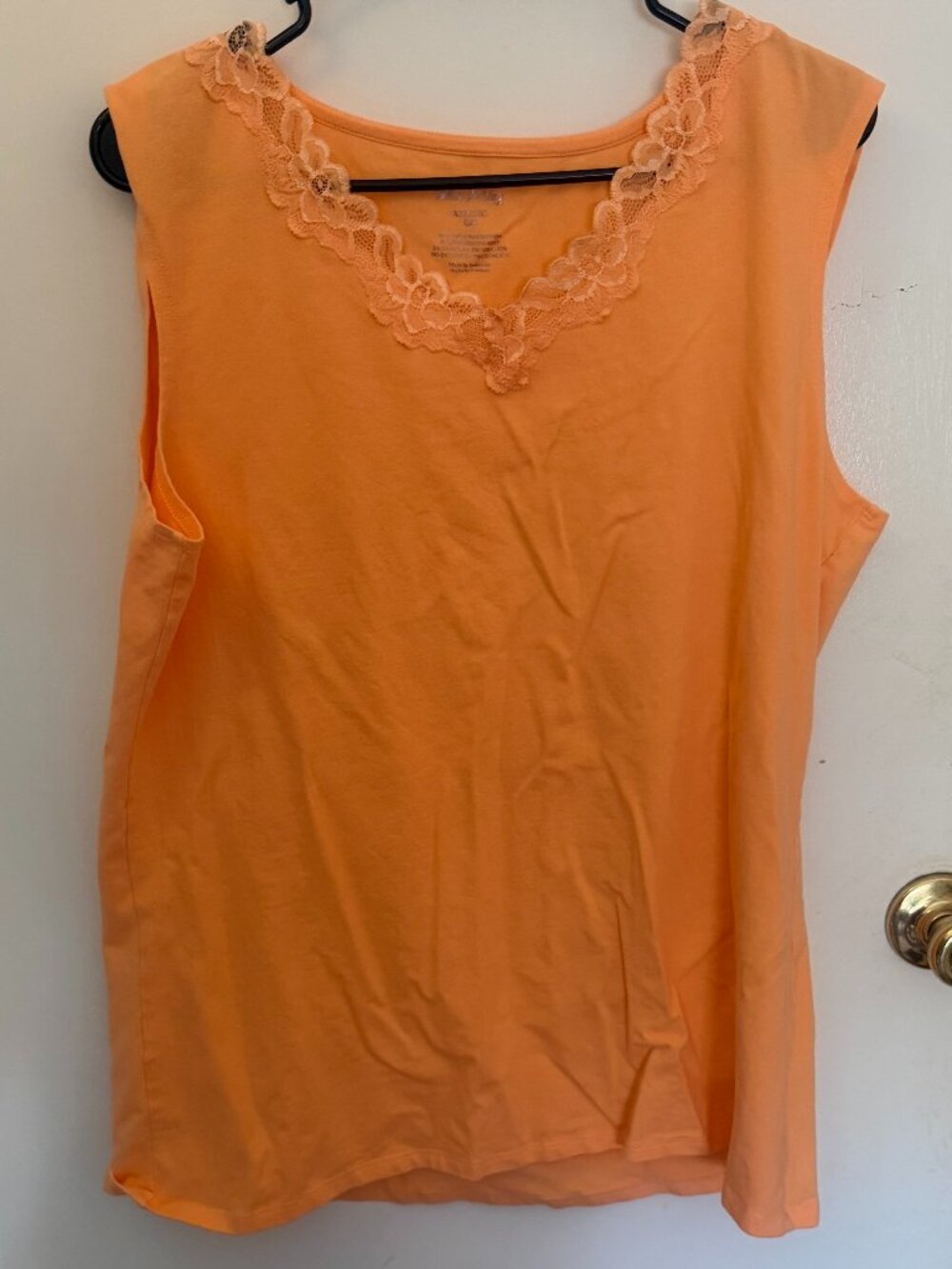 White Stag Peach Sleeveless Knit Top W XXL